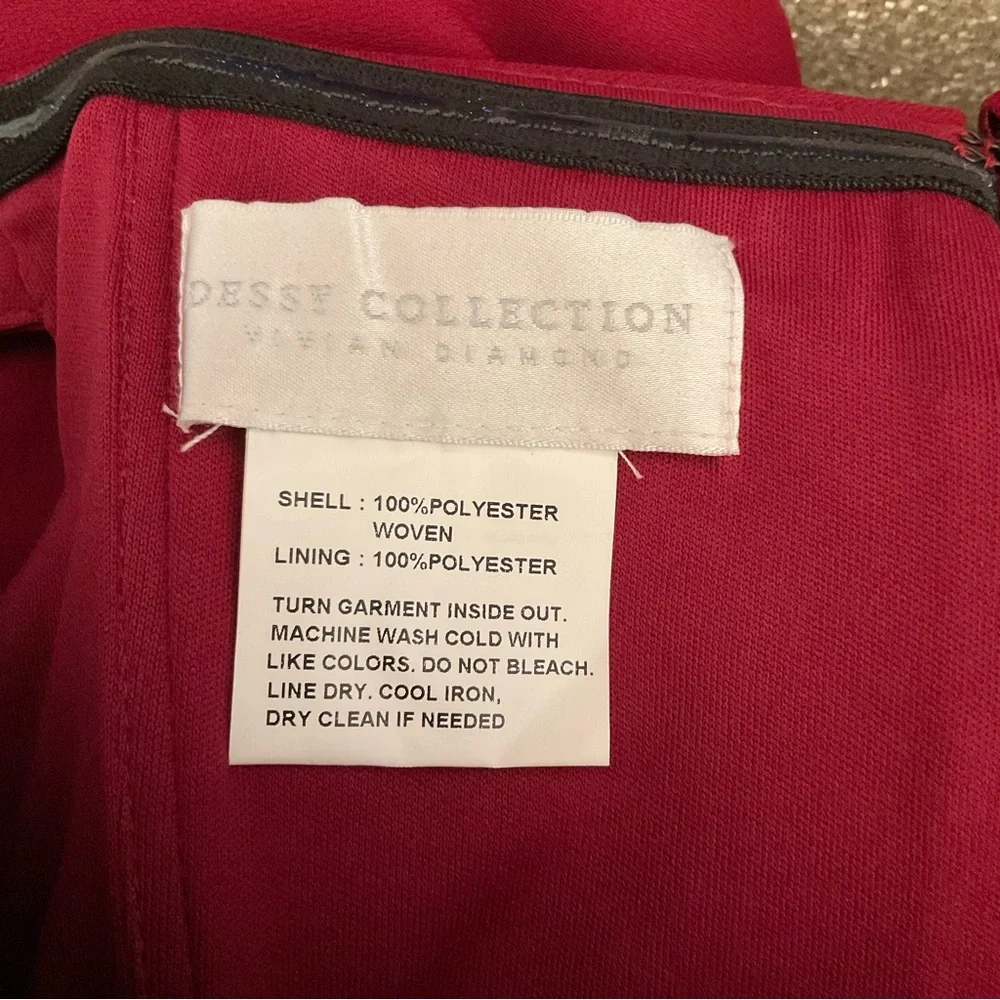 Dessy Gown Off The Shoulder Burgundy Size 0 NWT